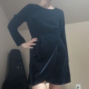 Navy blue velvet J Crew Dress 2-4